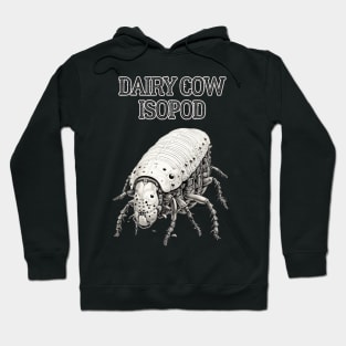 Monochrome Dairy Cow Isopod Bug Design | Intriguing Nature Artwork Hoodie